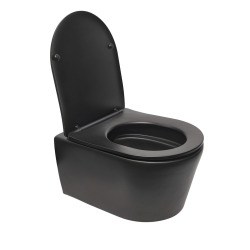 Grohe Pack WC Bâti-support Rapid SL + WC SAT sans bride noir mat + Abattant softclose + Plaque noire mat (RapidSL-BlackSATrimless-KF0)