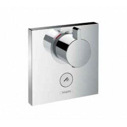 Set de finition pour mitigeur thermostatique ShowerSelect E encastré haut débit avec une sortie permanente et un robinet d’arrêt