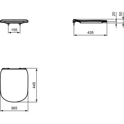 Tesi Abattant WC ultra fin, Blanc (T352801)