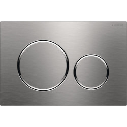 Plaque de déclenchement Geberit Sigma20 ronde double chasse inox brossé 115.882.SN.1