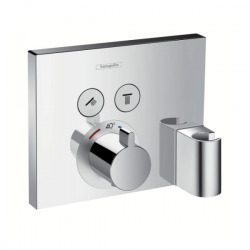 Set de finition pour mitigeur thermostatique ShowerSelect E encastré avec 2 fonctions, fixfit et porter (15765000)