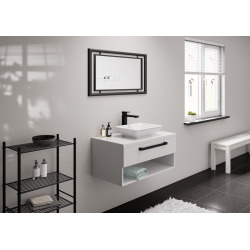 Vernis Shape Mitigeur de lavabo 190, avec tirette et vidage synthétique, Noir mat (71562670)