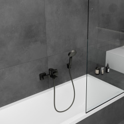 Vernis Shape Mitigeur bain/douche avec cartouche céramique, Noir mat (71450670)