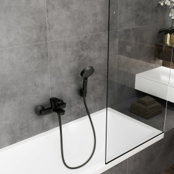 Vernis Blend Mitigeur bain/douche cartouche céramique, Noir mat (71440670)