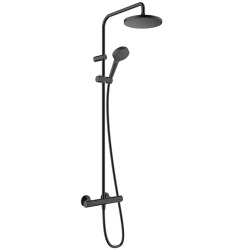 Vernis Blend Colonne de douche 200 1jet EcoSmart 9 l/min avec mitigeur thermostatique, Noir mat (26089670)