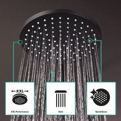 Vernis Blend Colonne de douche 200 1jet EcoSmart 9 l/min avec mitigeur thermostatique, Noir mat (26089670)