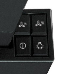 Hotte téléscopique encastrable, 3 vitesses, filtre à charbon inclus, filtres aluminium lavable en machine, noir (AKR7491NB)