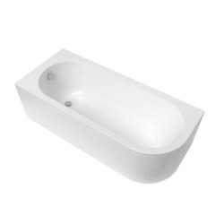  170x72,5 cm Rajka baignoire asymétrique acrylique, gauche, sans pieds, blanc (SIKOVRAJ170L)