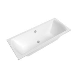 160x70 cm Cube Way Plus baignoire rectangulaire 250 L en acrylique,  gauche et droite, sans pieds, blanc (CUB1600PLUS)