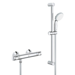 Precision Flow Mitigeur Thermostatique Douche 1/2" avec Ensemble de Douche, Chrome (34800000)