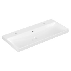 Plan de toilette Avento, 1000 x 470 x 165 mm, Blanc, avec trop-plein (4156A401)  Plan de toilette Avento, 1000 x 470 x 165 mm, Blanc, avec trop-plein (4156A401)