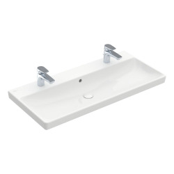 Plan de toilette Avento, 1000 x 470 x 165 mm, Blanc, avec trop-plein (4156A401)
