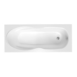 160x70 cm Mahé baignoire rectangulaire avec pieds, acrylique, gauche et droite, Blanc (MH1600NEW-SET)