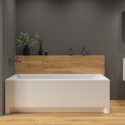 170x75 cm Idea Plus baignoire rectangulaire avec pieds, Acrylique, Gauche et Droite, Blanc (ID1700PLUS-SET)