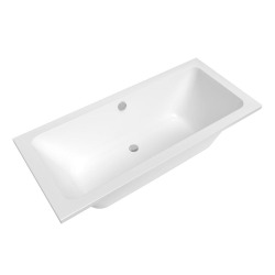 160x75 cm Nora Plus baignoire rectangulaire, acrylique, gauche et droite, blanc (NO1600PLUS-SET)