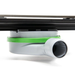  Caniveau douche plein pied à l&apos;italienne, acier inoxydable satiné, pieds de réglage, siphon de sol compris