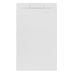 Fusion Receveur de douche 120x80cm en marbre coulé, Blanc (SATFU12080BL-S)