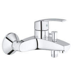 Tempesta 100 Set Mitigeur monocommande bain/douche + Support de douche mural 2 jets, chrome (23914001-Tempesta3)