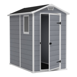 Manor 4 x 6 abri de jardin, 130 x 192 x 198 cm, Gris/blanc (230447)