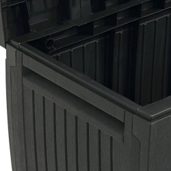Keter Comfy coffre de jardin 270 L en résine graphite 116,7 x 44,7 x 56 cm (255167)
