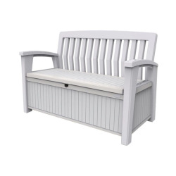 Patio bench227L Banc de rangement 138,6 x 63,5 x 88 cm, blanc (253818)