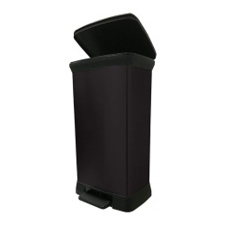 Deco bin 50L Poubelle à pédale, 39 x 29 x 73 cm, Noir (187178)  Deco bin 50L Poubelle à pédale, 39 x 29 x 73 cm, Noir (187178)