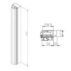  SK by Siko Profilé pour paroi de douche, noir (SATPROFILSKC)