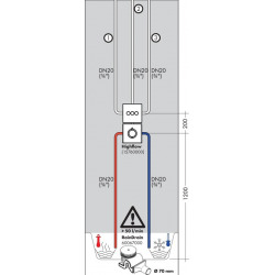 Set de finition en verre Robinet d'arrêt ShowerSelect E pour 3 fonctions