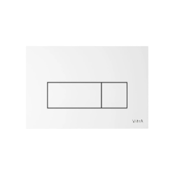 Root Square Plaque de déclenchement double touche, Blanc brillant (740-2300)