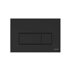Root Square Plaque de déclenchement double touche, Noir mat (740-2311)