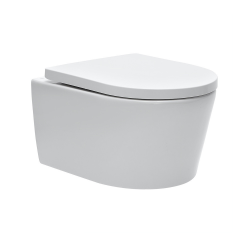 Pack WC Bâti support Roca Duplo One + Cuvette sans bride SAT + plaque de déclenchement, Blanc (RocaActiveRSATrimless-1)