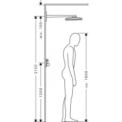 Douche de tête Rainmaker Select 460 1jet avec bras de douche 460 mm