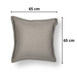 Coussin piscine flottant 65 × 65 × 25 cm intérieur / extérieur SANS billes de polystyrène – Gris (CF6565-1)