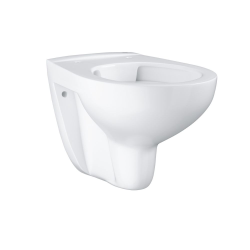 Grohe Pack WC Bâti support Grohe Rapid SL + Cuvette sans bride Grohe Bau Ceramic, Blanc + plaque de déclenchement: Chrome (39586000)
