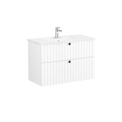 Meuble de salle de bain avec lavabo Vitra Root 100x67x46 cm blanc mat (ROOTG100WINTS)