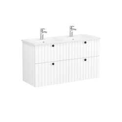 Meuble de salle de bain avec lavabo Vitra Root 120x67x46 cm blanc mat (ROOTG120WINTS)