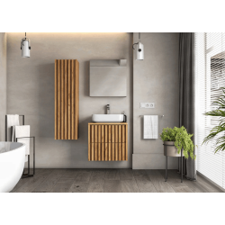 Swiss Aqua Technologies Meuble de salle de bain avec lavabo SAT Delano 60x46 cm chêne mat (DELANO60ZDUM)