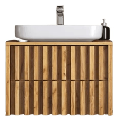 Swiss Aqua Technologies Meuble de salle de bain sous lavabo SAT Delano 80x46 cm chêne mat (DELANO80ZDDE)