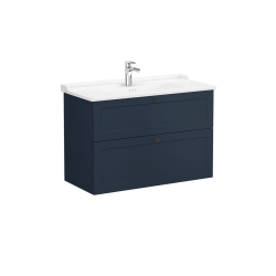 Vitra  Meuble de salle de bain avec lavabo Vitra Root 100x67x46 cm bleu mat (ROOTC100BINTC)