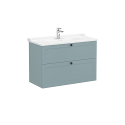 Vitra  Meuble de salle de bain avec lavabo Vitra Root 100x67x46 cm vert mat (ROOTC100GINTC)