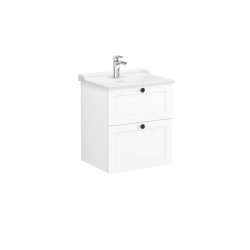 Vitra  Meuble de salle de bain avec lavabo Vitra Root 60x67x46 cm blanc mat (ROOTC60WINTC)