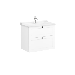 Vitra  Meuble de salle de bain avec lavabo Vitra Root 80x67x46 cm blanc mat (ROOTC80WINTC)