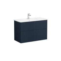 Vitra  Meuble de salle de bain avec lavabo Vitra Root 100x67x46 cm bleu mat (ROOTG100BINTS)