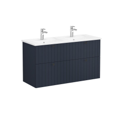Vitra  Meuble de salle de bain avec lavabo Vitra Root 120x67x46 cm bleu mat (ROOTG120BINTS)