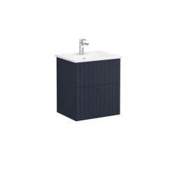 Vitra  Meuble de salle de bain avec lavabo Vitra Root 60x67x46 cm bleu mat (ROOTG60BINTS)
