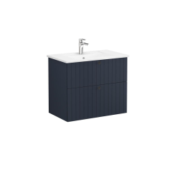 Vitra  Meuble de salle de bain avec lavabo Vitra Root 80x67x46 cm bleu mat (ROOTG80BINTS)