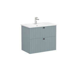 Vitra  Meuble de salle de bain avec lavabo Vitra Root 80x67x46 cm vert mat (ROOTG80GINTS)
