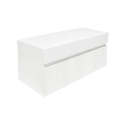 Swiss Aqua Technologies Meuble de salle de bain avec lavabo SAT Evolution 98x30x44,8 cm blanc mat (SATEVO100WMU2)