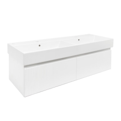 Swiss Aqua Technologies Meuble de salle de bain avec lavabo SAT Evolution 118x30x44,8 cm blanc mat (SATEVO120WMU2)