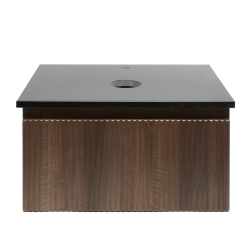  Meuble de salle de bain avec comptoir en granit SAT Evolution 58x30x44,8 cm noyer mat (SATEVO60NAZ)